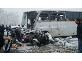 11 araç birbirine girdi !