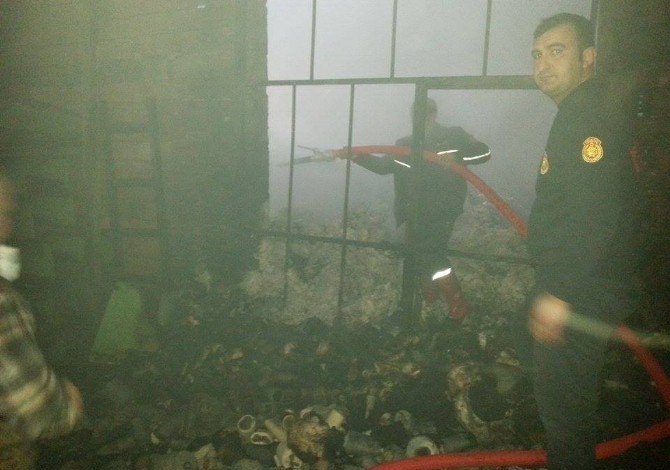 Türkoğlu Tekstil Fabrikasında Yangın