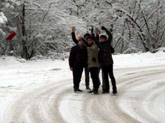 Kar yağışı en çok onları sevindirdi