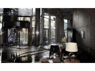 Dubai’de yanan 63 katlı otelin içinden ilk fotoğraf