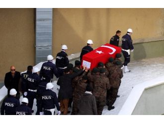 Şehidin cenazesini meslektaşları omuzladı