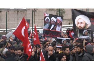 Suudi Arabistan Konsolosluğu önünde idam protestosu