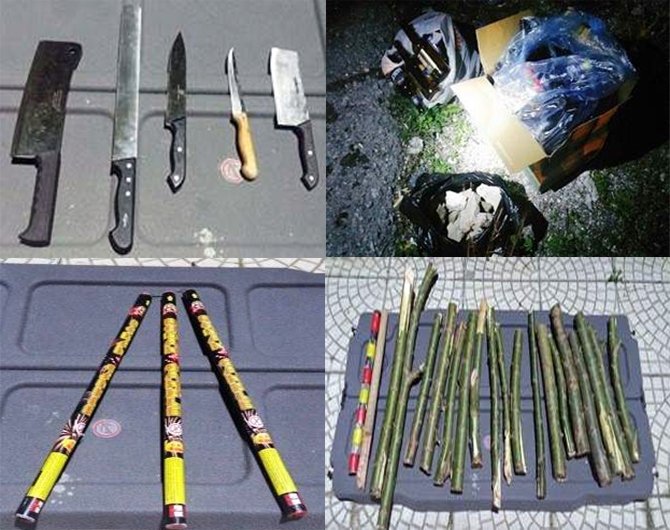 Holiganların üzerinden çıktı