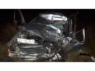 Av dönüşü feci kaza: 1 ölü, 1 yaralı