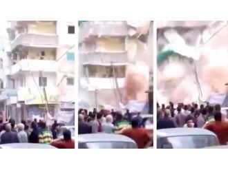 Apartman bir anda çöktü !