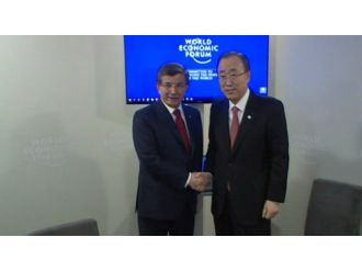 Davutoğlu Ban Ki Moon ile görüştü