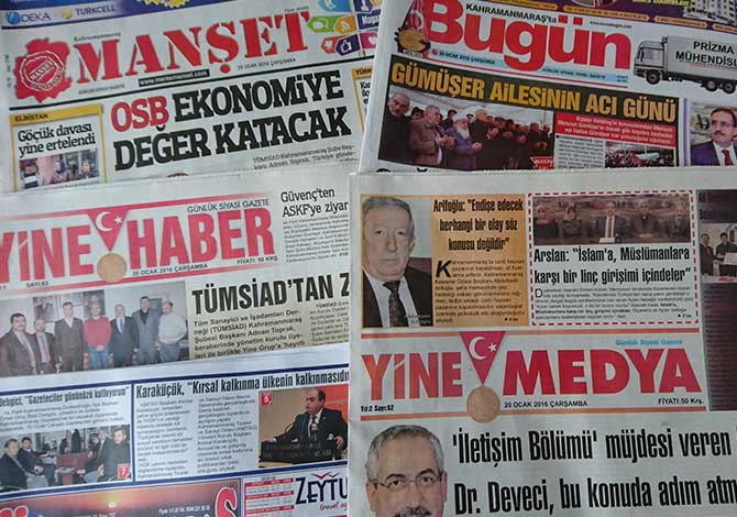 Kahramanmaraş Gazetelerinde Bu Gün