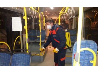 Başkent’te otobüslerde grip önlemi