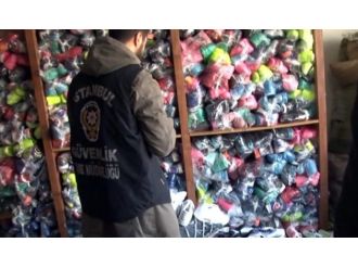 Sahte ayakkabı operasyonu kamerada