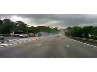 Otobanda korkunç kaza