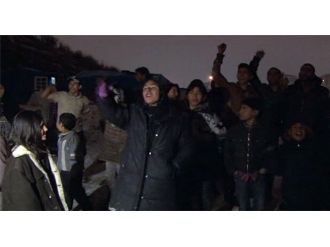 Ankara’da çadırda yaşayan Suriyeliler güçlükle tahliye edildi