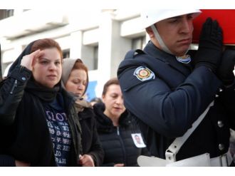 Rüzgar Çetin’in yol açtığı kazada şehit olan polise tören