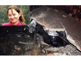 Otobüs durağı üzerine yıkıldı!