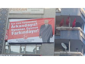 Diyarbakır’da Bahçeli’ye pankartlı destek