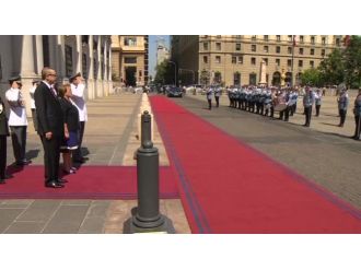 Erdoğan Şili’de törenle karşılandı