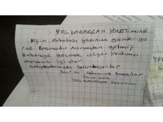 Üzerinden YPG yönetimine not çıktı