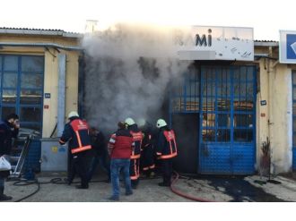 Silivri Sanayi Sitesinde yangın