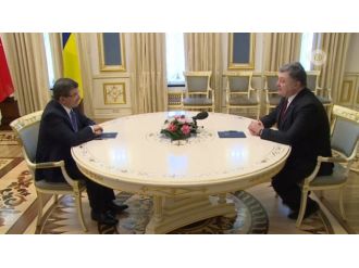 Davutoğlu Ukrayna Cumhurbaşkanıyla görüştü