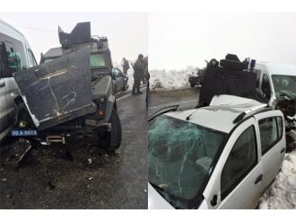 Muş’ta zincirleme kaza: 2’si polis 7 yaralı