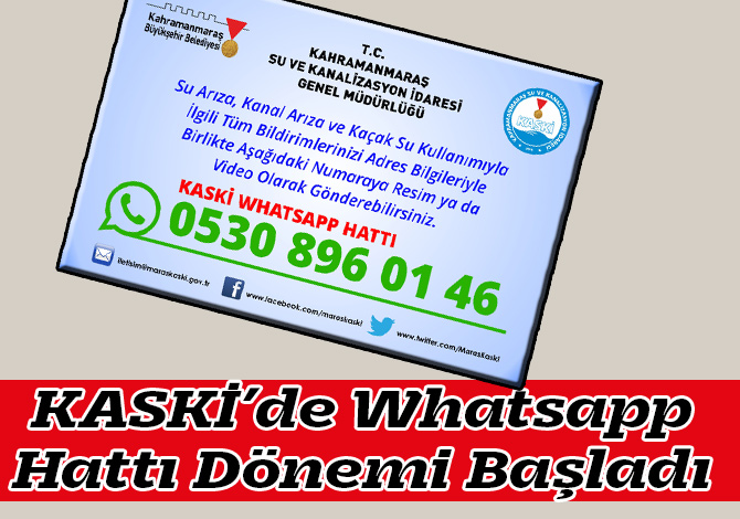 KASKİ’de Whatsapp Hattı Dönemi Başladı