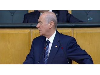 Prompter arıza yapınca Bahçeli...