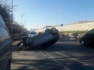 70’lik dede hız yapınca kaza da kaçınılmaz oldu