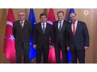 Davutoğlu AB liderleriyle görüştü