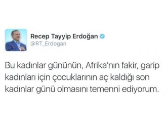 Cumhurbaşkanı Erdoğan’dan "8 Mart" tweeti