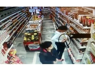 Market hırsızları kamerada