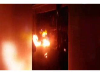 Bir anda alevler içinde kaldı!