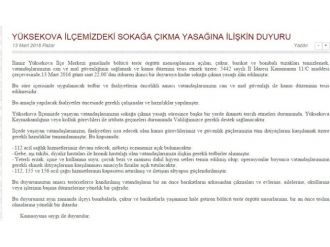 Hakkari Valiliğinden ’Yüksekova’ açıklaması