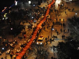 101 metrelik Türk bayrağıyla Çanakkale coşkusu