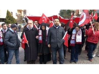 Belçika Büyükelçiliği önünde ’çadır’ protestosu