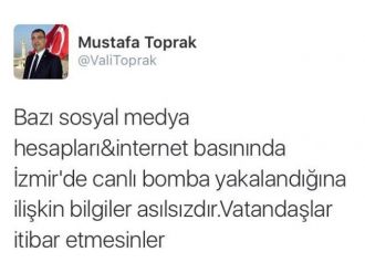 İzmir Valisi’nden ’canlı bomba’ açıklaması