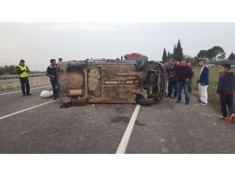 Kontrolden çıkan otomobil takla attı: 5 yaralı