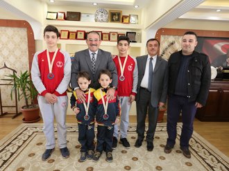 Wushu Şampiyonları Güven’i Ziyaret Etti