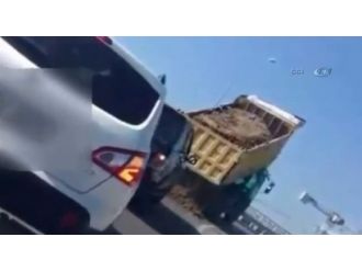 Kamyon şoföründen akıl almaz kaçış