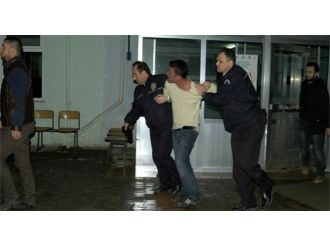 Karısına kızdı karakolu birbirine kattı