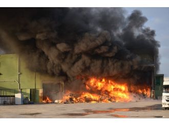 Katı atık fabrikasında yangın