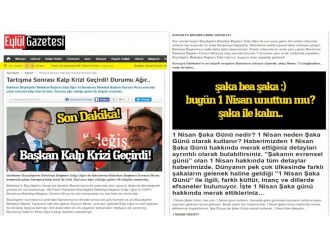 Yerel gazeteden şehri ayağa kaldıran 1 Nisan şakası