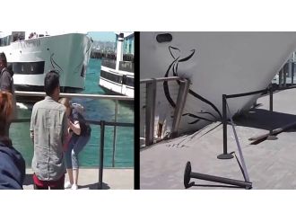 Gemi iskeleye çarptı: 7 yaralı