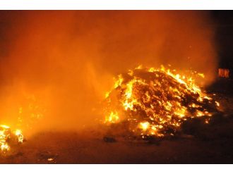 Başkent’te askeri bölgede yangın