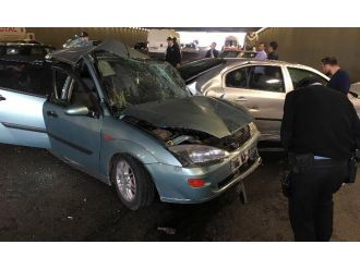 Başkent’te 9 araç birbirine girdi: 10 yaralı