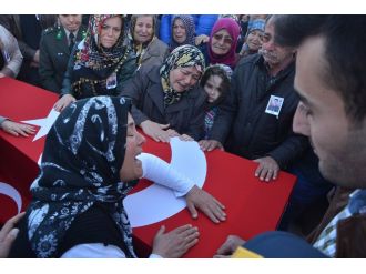 Şehit cenazesinde gözyaşları sel oldu