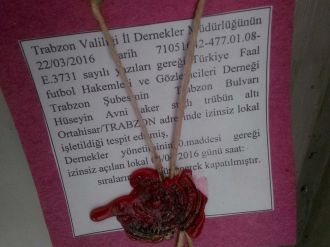 Trabzon’da hakem camiasına şok