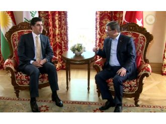 Davutoğlu Barzani’yi kabul etti