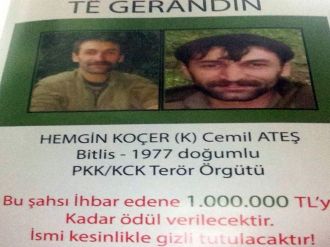 Başına 1 milyon lira ödül konulan PKK’lı ölü ele geçirildi