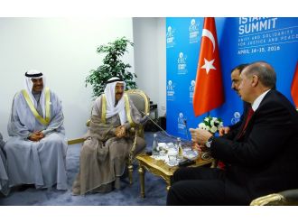 Erdoğan görüşmelerini sürdürüyor