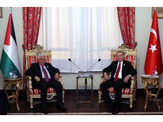 Cumhurbaşkanı Erdoğan, Filistin Devlet Başkanı Mahmut Abbas ile görüştü