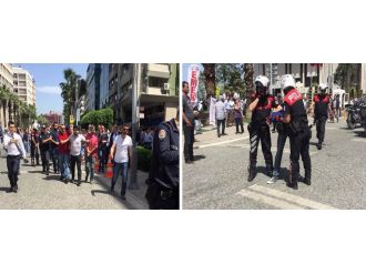 İzmir’deki Başbakanlık Ofisi önünde gerginlik: 8 gözaltı !